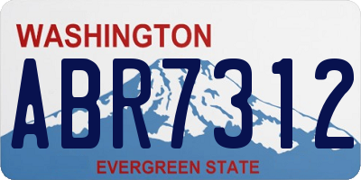 WA license plate ABR7312