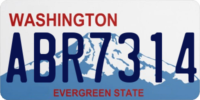 WA license plate ABR7314