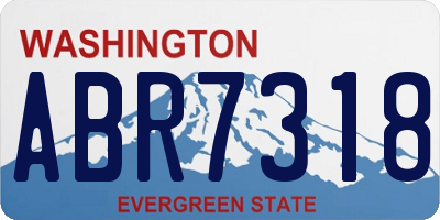WA license plate ABR7318