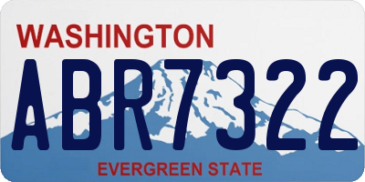 WA license plate ABR7322