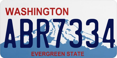 WA license plate ABR7334