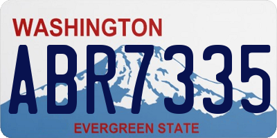 WA license plate ABR7335