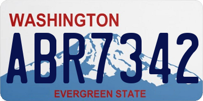 WA license plate ABR7342