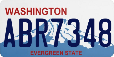 WA license plate ABR7348
