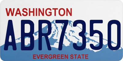 WA license plate ABR7350