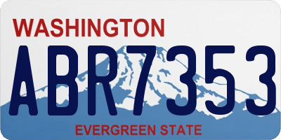 WA license plate ABR7353