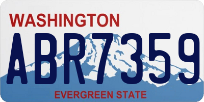 WA license plate ABR7359