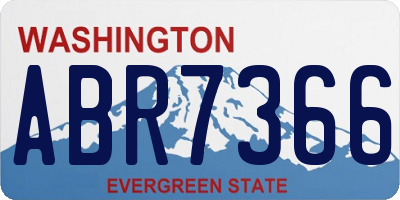 WA license plate ABR7366