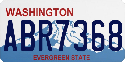 WA license plate ABR7368