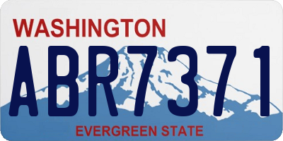 WA license plate ABR7371