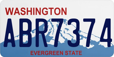 WA license plate ABR7374