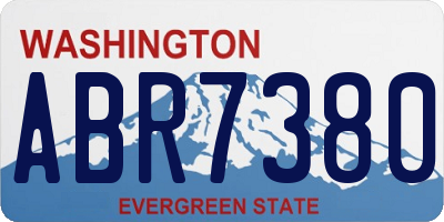 WA license plate ABR7380