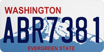 WA license plate ABR7381