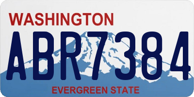 WA license plate ABR7384