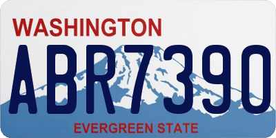 WA license plate ABR7390