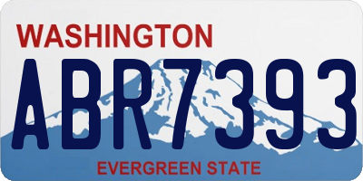 WA license plate ABR7393