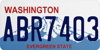 WA license plate ABR7403