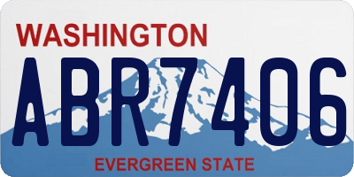WA license plate ABR7406