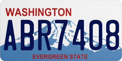 WA license plate ABR7408