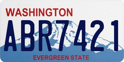 WA license plate ABR7421