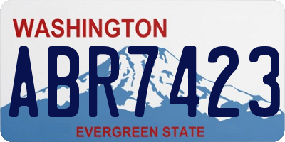 WA license plate ABR7423