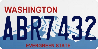 WA license plate ABR7432
