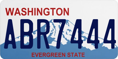WA license plate ABR7444