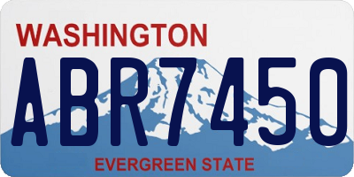 WA license plate ABR7450