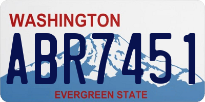 WA license plate ABR7451