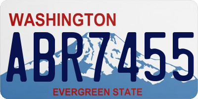 WA license plate ABR7455