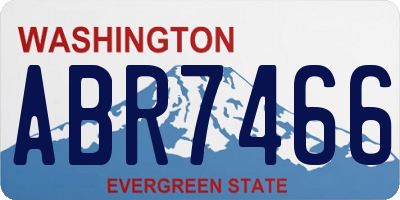 WA license plate ABR7466