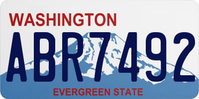 WA license plate ABR7492