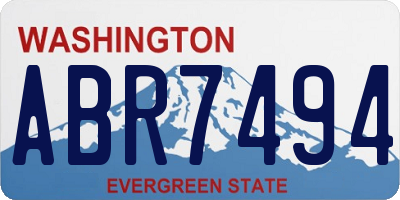 WA license plate ABR7494
