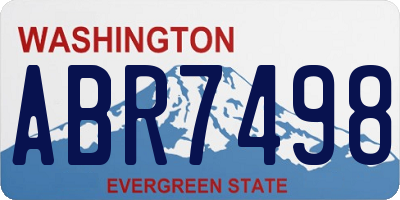 WA license plate ABR7498