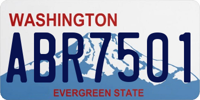 WA license plate ABR7501
