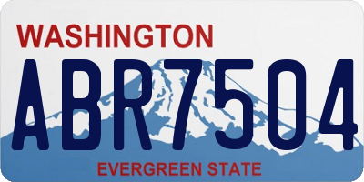 WA license plate ABR7504
