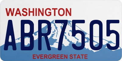 WA license plate ABR7505