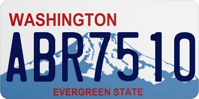 WA license plate ABR7510