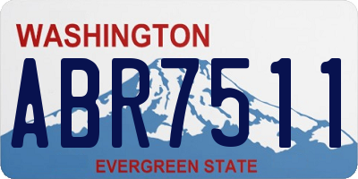 WA license plate ABR7511