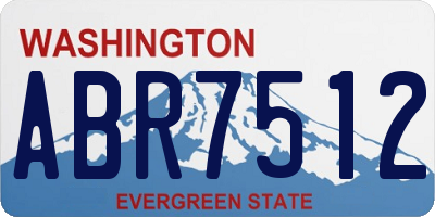WA license plate ABR7512
