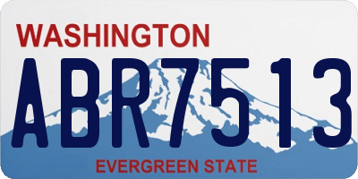 WA license plate ABR7513