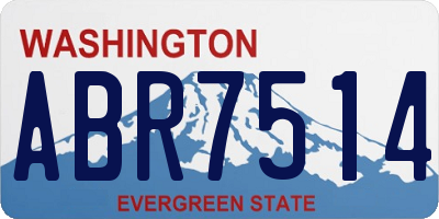 WA license plate ABR7514