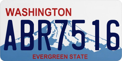 WA license plate ABR7516