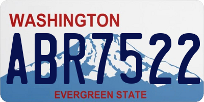 WA license plate ABR7522