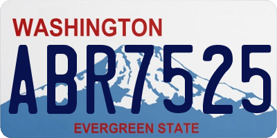 WA license plate ABR7525