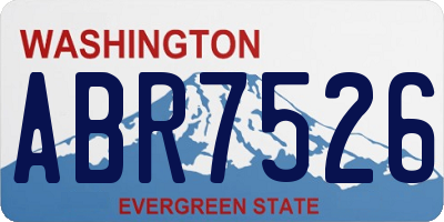 WA license plate ABR7526