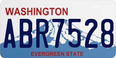 WA license plate ABR7528