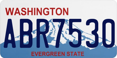 WA license plate ABR7530