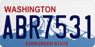 WA license plate ABR7531