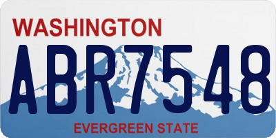 WA license plate ABR7548